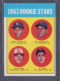 1963 Topps #537 Pete Rose Rookie Card – PSA VG 3